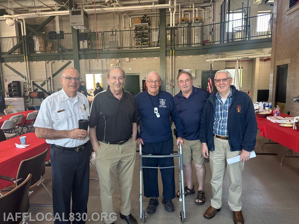 5/8/2023 Retiree Breakfast
Chief Gatto, Tony Ciaccia, George Grover, Frank Napolitano, Brian Balding