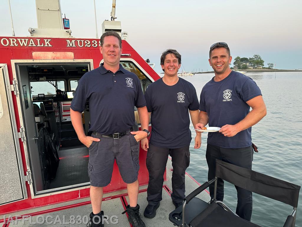 7/5/2023 Norwalk's Fireworks 
Greg Petriccione, Dean Miraliotis, Dave Dustin