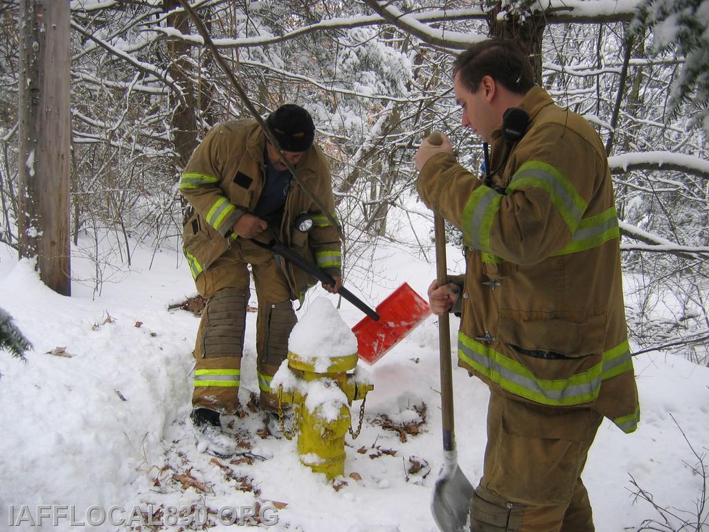 Shoveling hydrants 2005