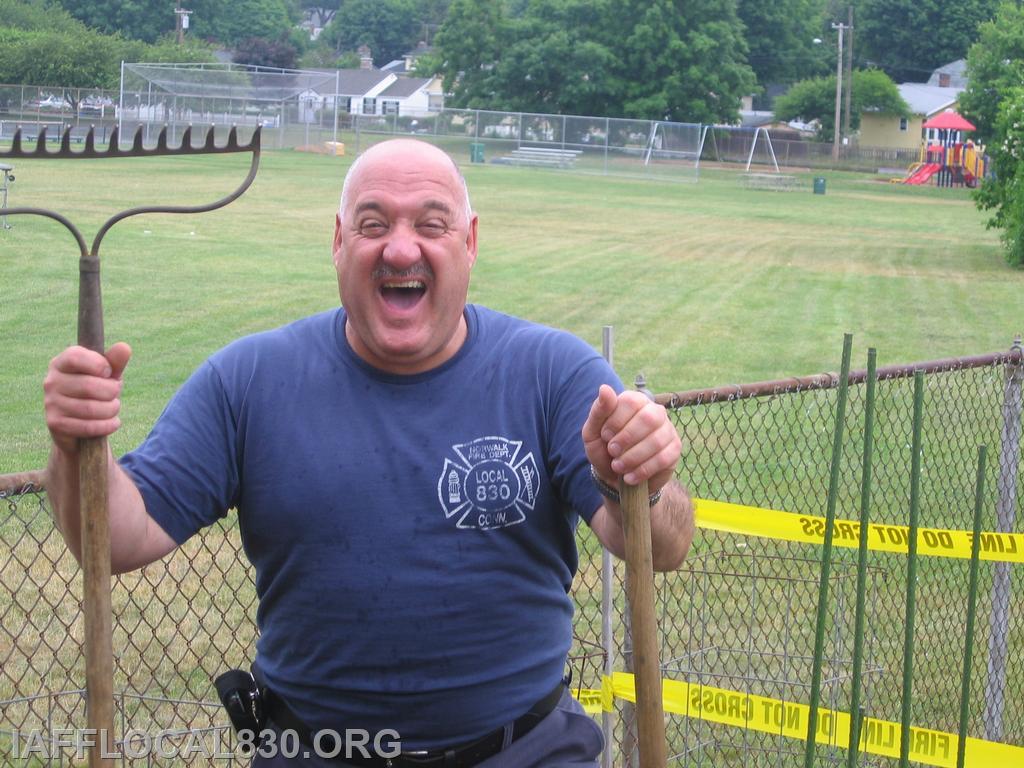 FF Ricky &quot;Bap Bap&quot; Dominick 2005 tending the garden at Station 1.